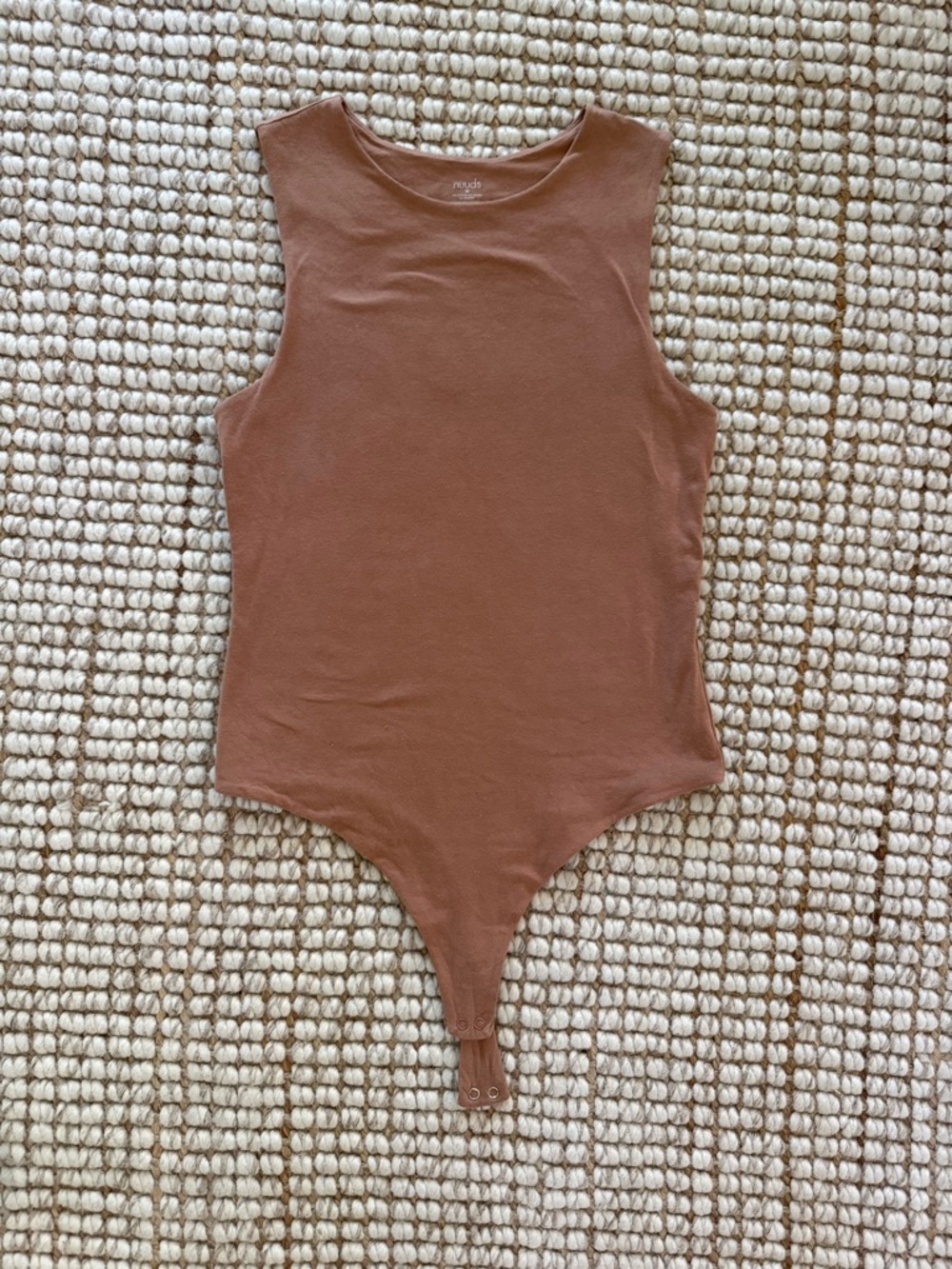 NUUDS Cinnamon Sleeveless Bodysuit Tank Top Soft Stretch Size M
